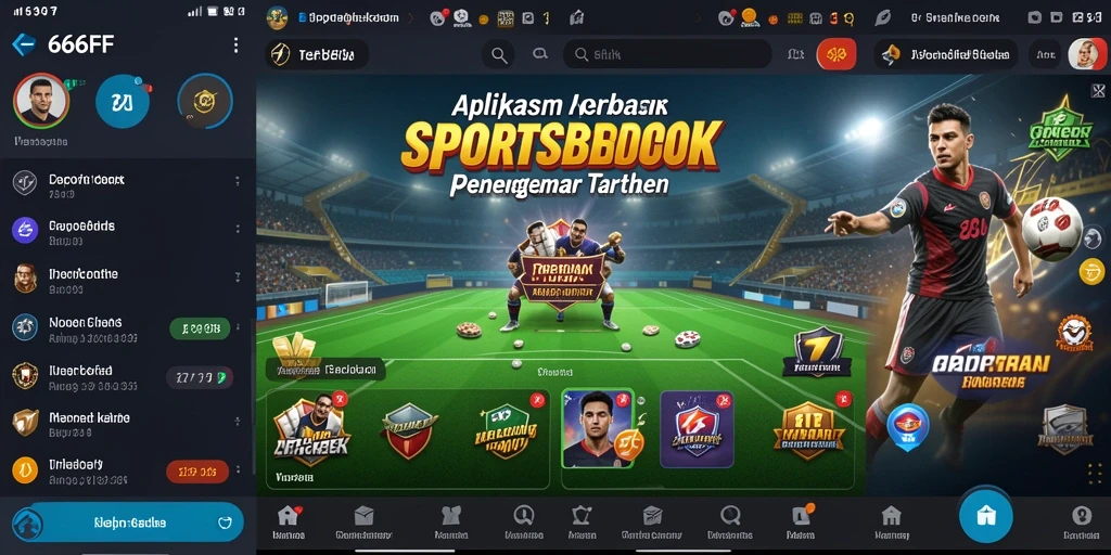 Tampilan antarmuka aplikasi 666FF saat bertaruh pada olahraga.