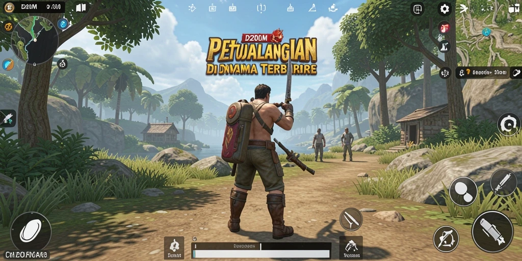 Tangkapan layar dari gameplay D200M yang menampilkan kebebasan eksplorasi.
