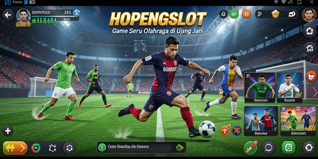 Tampilan gameplay seru HOPENGSLOT yang penuh aksi olahraga.
