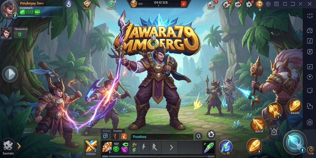 Tampilan gameplay seru dengan aksi pertempuran MMORPG.