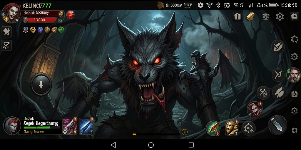 Screenshot KELINCI777 menampilkan suasana mencekam di dalam game.