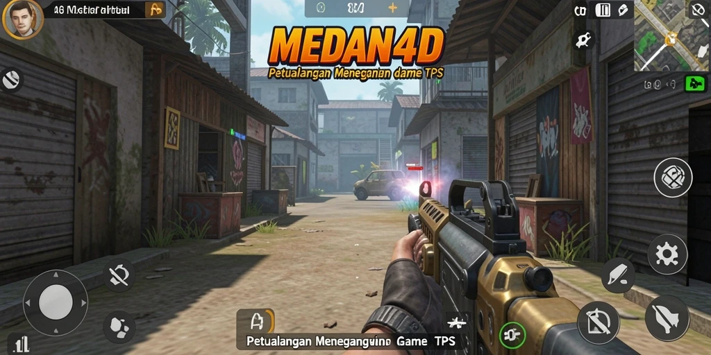 Tampilan gameplay menegangkan dalam MEDAN4D yang memukau.