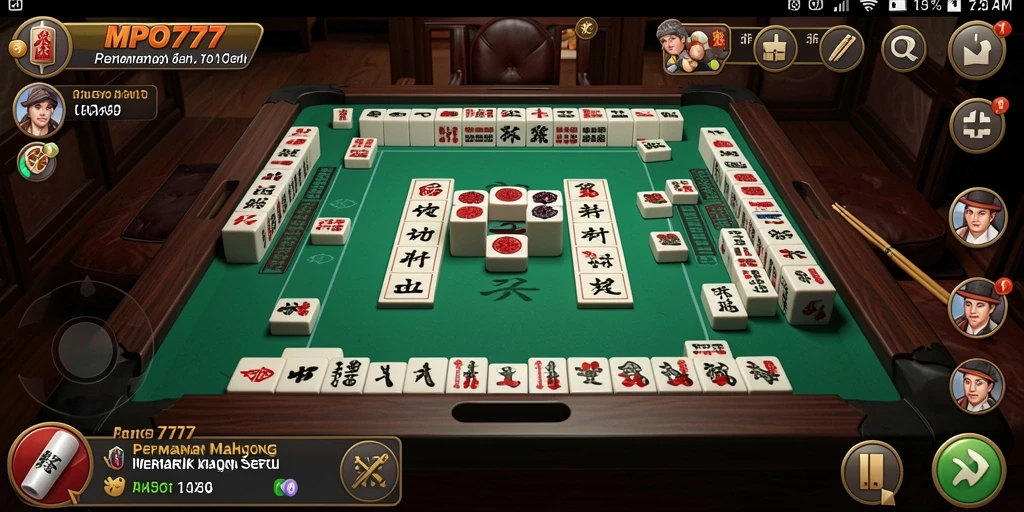 Screenshot utama MPO777 menampilkan gameplay Mahjong yang menarik.