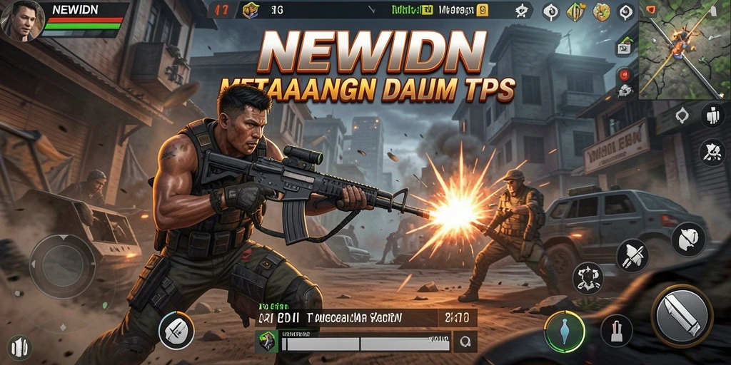 Tangkapan layar gameplay seru dari NEWIDN dengan aksi TPS.