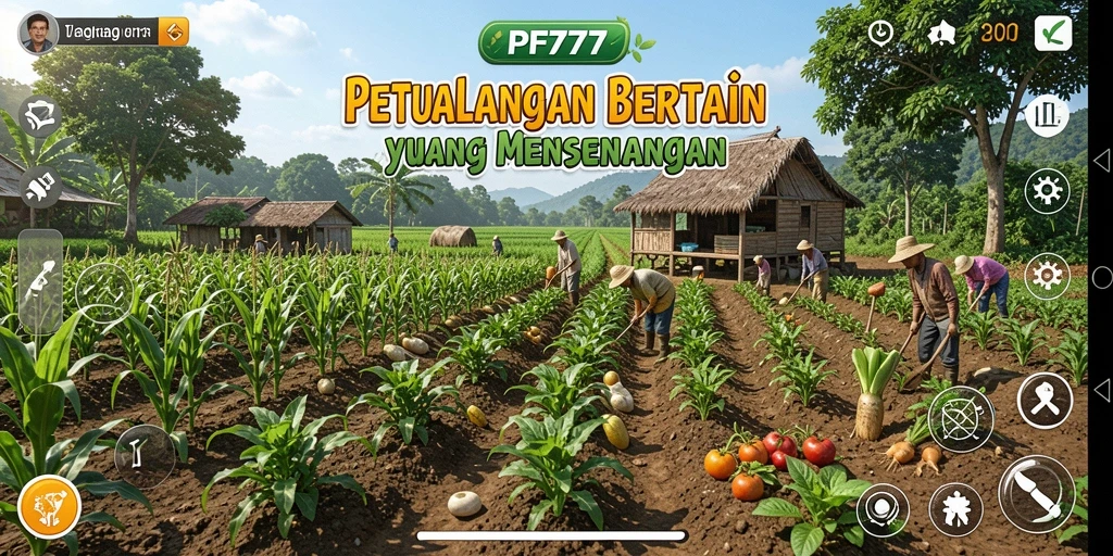 Tampilan gameplay PF777 yang menarik saat bertani dan merawat hewan.