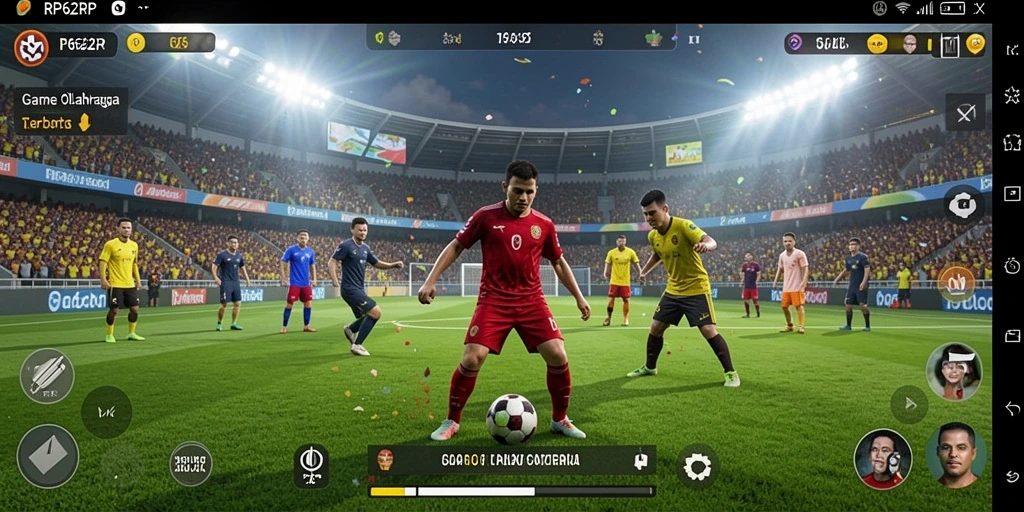 Screenshot RP62RP menampilkan aksi mendebarkan di lapangan olahraga.