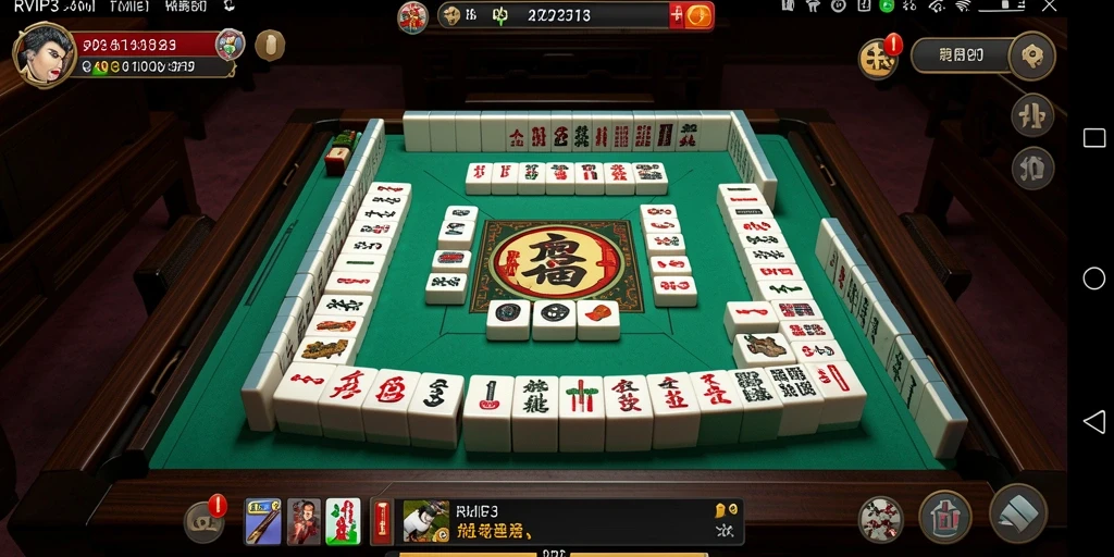 Screenshot utama RVIP3 menampilkan gameplay Mahjong yang seru dan penuh tantangan.
