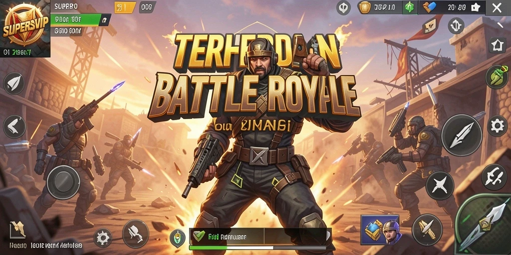 Gameplay seru dan mendebarkan di medan perang Battle Royale.