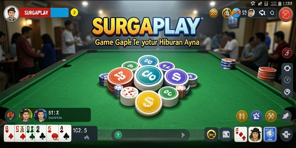 Tampilan gameplay seru dari SURGAPLAY saat bermain Gaple.
