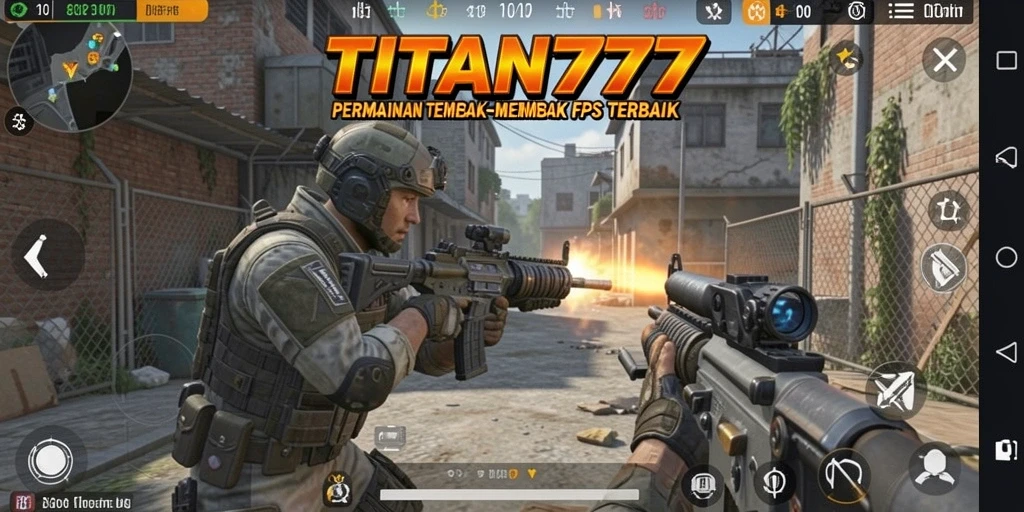 Tampilan gameplay menegangkan di dunia FPS.
