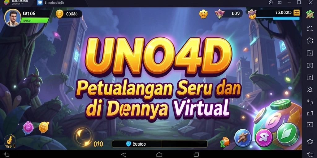 Tangkapan layar menampilkan gameplay petualangan yang menantang dan penuh warna di UNO4D.